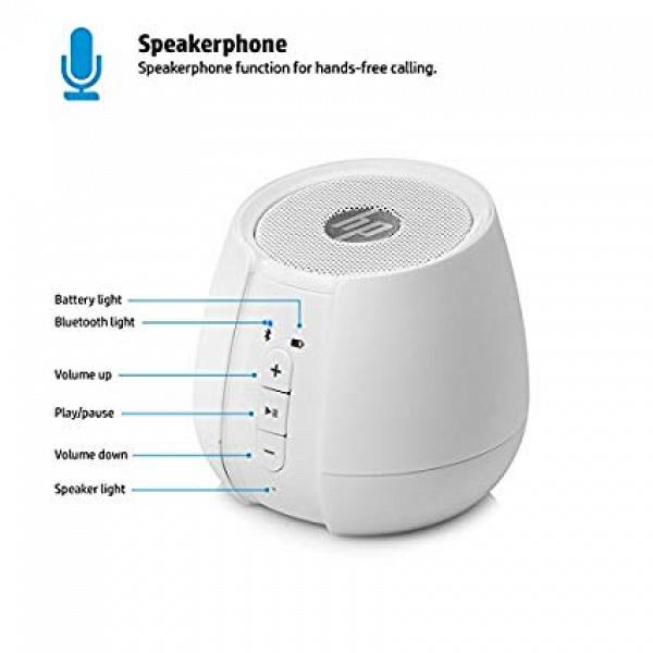   HP Bluetooth S6500 White Speaker 4