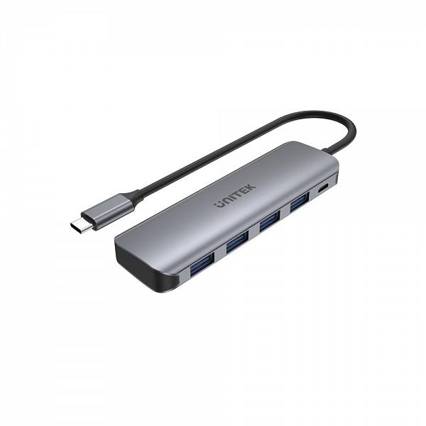  Unitek Aluminium 4-port USB-C w/ Adapter Support USB3