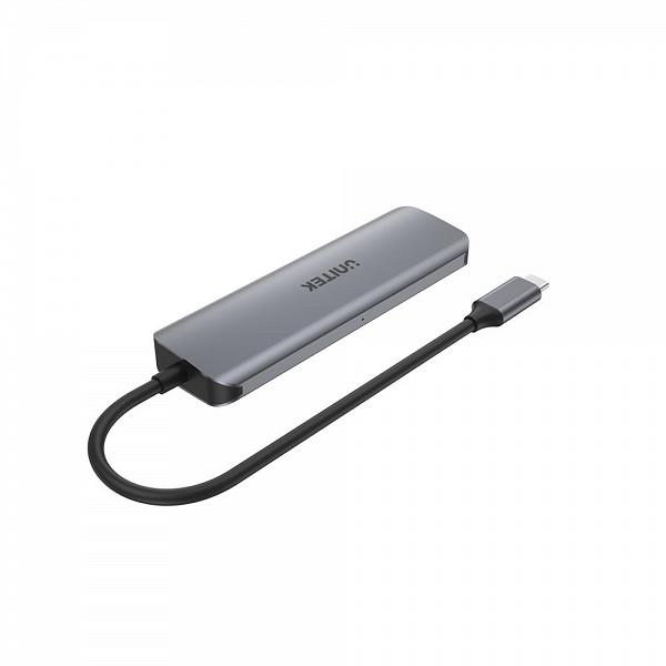  Unitek Aluminium 4-port USB-C w/ Adapter Support USB3 3