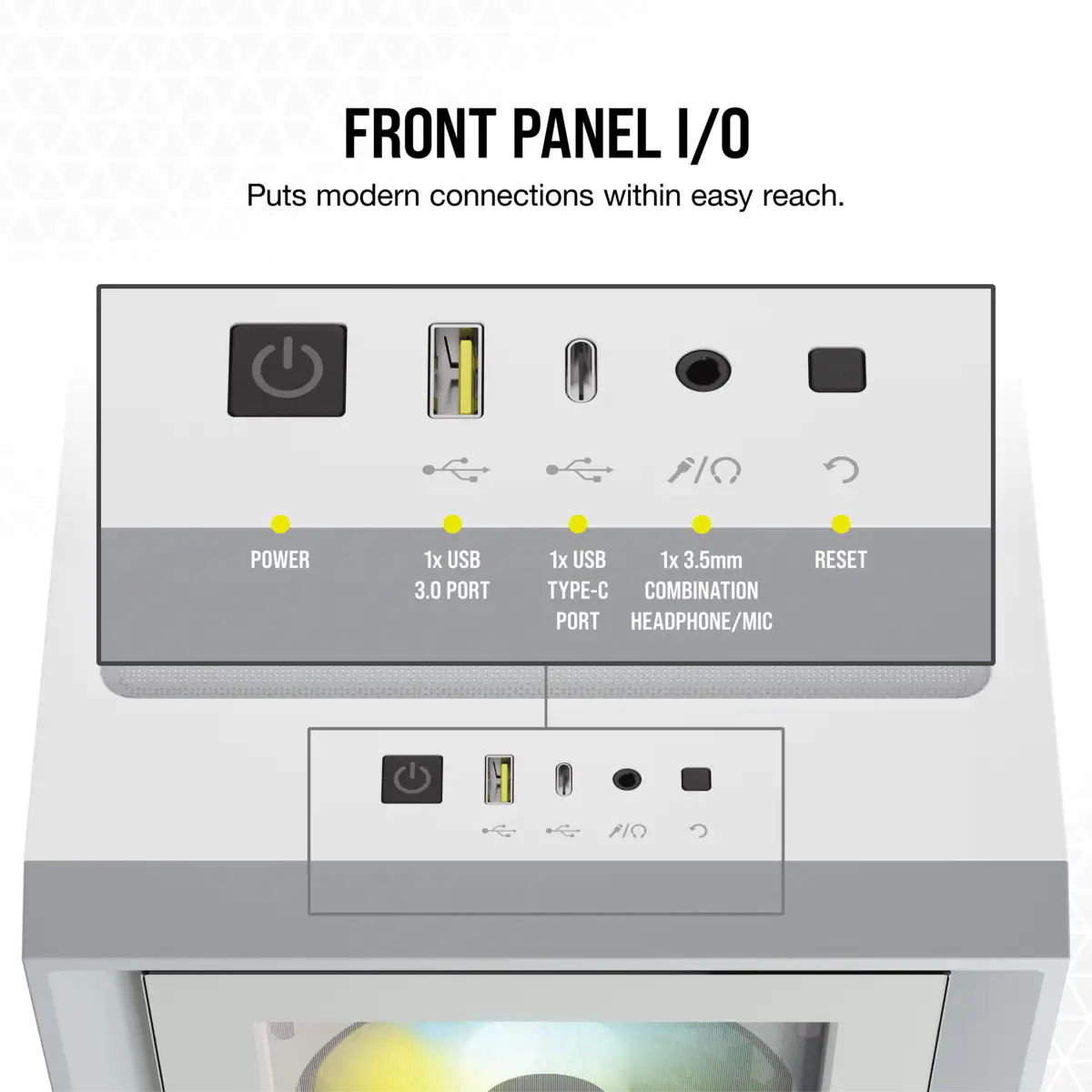  Corsair iCUE 4000X RGB Airflow White 6