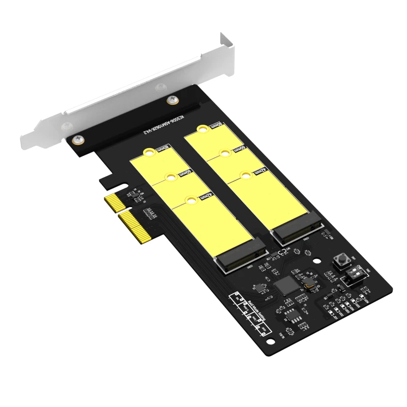 Dual M.2 SATA RAID Array Host Bus Adapter PCIeX4 5