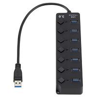 מפצל Digital 7-Port USB3.0 Hub with On/Off Switch and Adapter