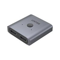 Unitek 4K@60Hz Aluminium HDMI 2.0 Switch 2-To-1 Bi-Directional