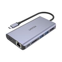 Unitek USB3.1 Type-C Multi-Port Hub 2xUSB + RJ45 + HDMI + DP + Card Reader + 1xUSB-C with 100W Power Delivery
