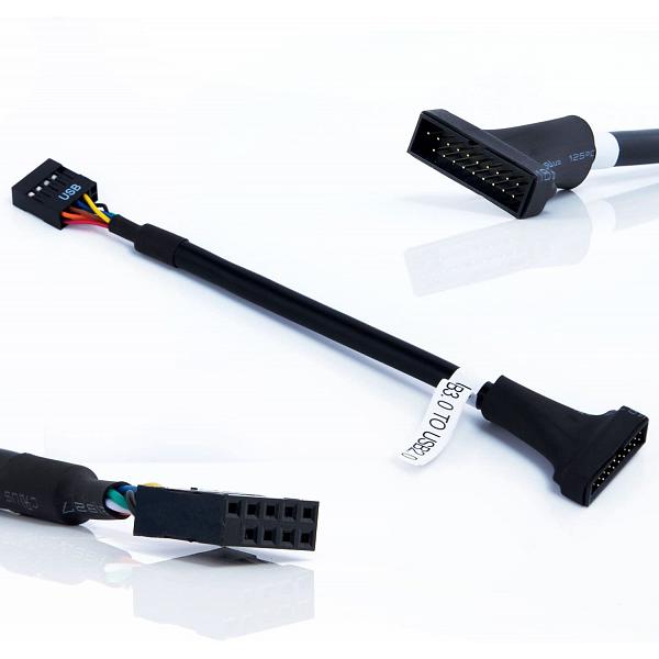 Internal USB2.0 (Female) to USB3.0 (Male) I/O Header