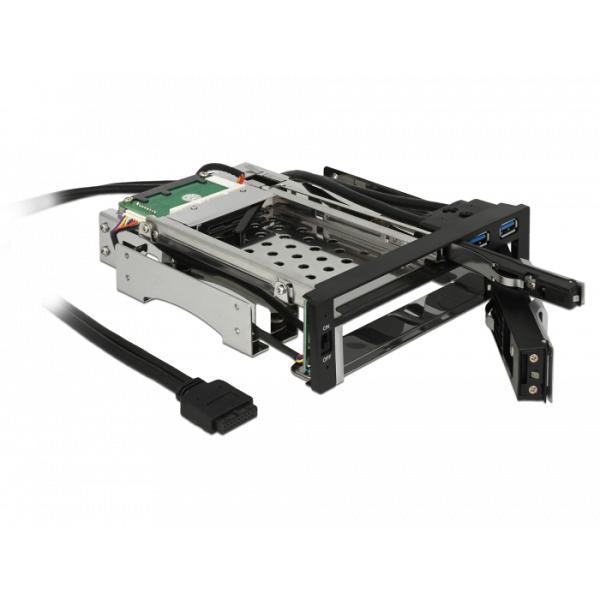 Hot Swap 2.5\" & 3.5\" SATA HDD/SSD Backplane for External 5.25\" Bay 3