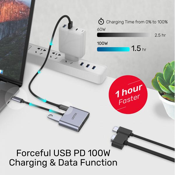 Unitek USB Type-C Multi-Port Hub 1xHDMI2.0 + VGA + 1xUSB + Power Delivery 7