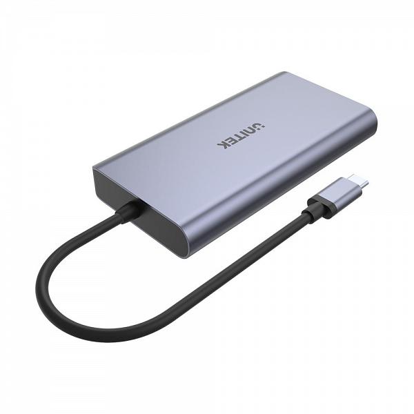 Unitek USB3.1 Type-C Multi-Port Hub 2xUSB + RJ45 + HDMI + DP + Card Reader + 1xUSB-C with 100W Power Delivery 3
