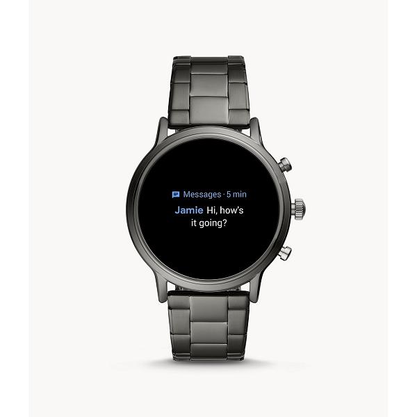 Fossil Gen 5 Smartwatch - The Carlyle HR Smoke Stainless Steel 9