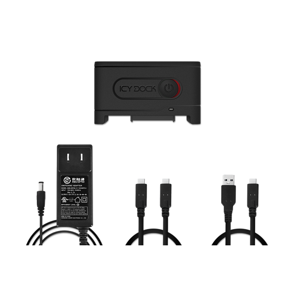 Icy Dock EZ-Adapter Ex USB-C+A Gen 2 (10Gbps) to U.2 NVMe SSD Thunderbolt 4 Compatible Reader Adapter 11