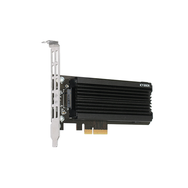 Icy Dock EZConvert Ex Pro M.2 NVMe SSD to PCIe 3.0/4.0 x4 Adapter with Heat Sink & PCIe Bracket