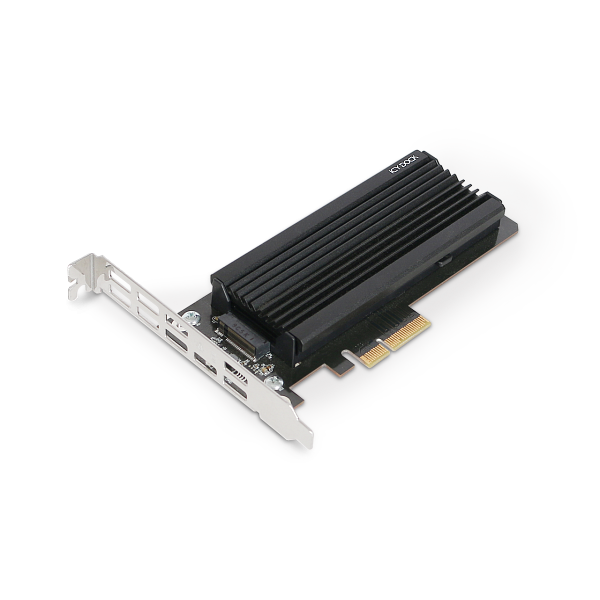 Icy Dock EZConvert Ex Pro M.2 NVMe SSD to PCIe 3.0/4.0 x4 Adapter with Heat Sink & PCIe Bracket 8
