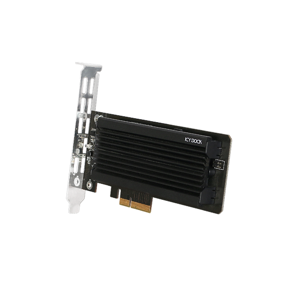 Icy Dock EZConvert Ex Pro M.2 NVMe SSD to PCIe 3.0/4.0 x4 Adapter with Heat Sink & PCIe Bracket 10