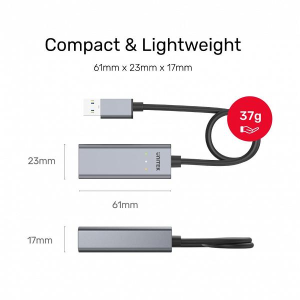 Unitek USB-A to 2.5GbE Ethernet Adapter 12