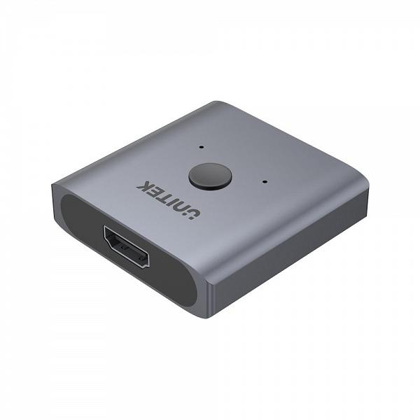 Unitek 4K@60Hz Aluminium HDMI 2.0 Switch 2-To-1 Bi-Directional 3