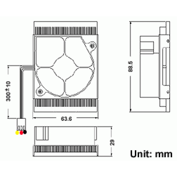 Thermaltake (CL-P0098) Intel P4 478 1U solution 6